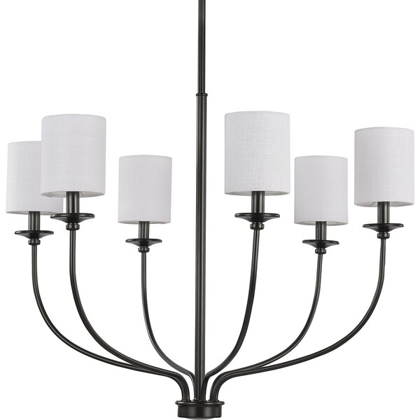 Progress Lighting Bonita Collection Six-Light Black Foyer Chandelier P400227-031 - main
